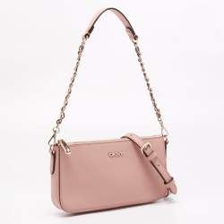مملوكة مسبقًا DKNY Blush Pink Saffiano Leather Bryant Park Crossbody Bag