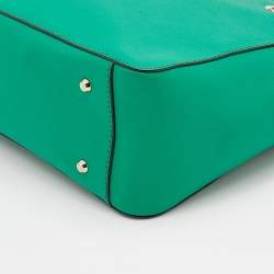 Pre Owned DKNY Green Saffiano Leather Bryant Park Chain Tote