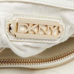 مملوكة مسبقًا DKNY Beige/Brown Signature Canvas And Leather Tote