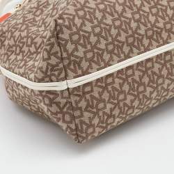 مملوكة مسبقًا DKNY Beige/Brown Signature Canvas And Leather Tote