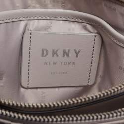 Pre Owned DKNY Grey Leather Allen Crossbody Bag