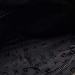 مملوكة مسبقًا DKNY Black/Grey Coated Canvas Ava Zip Crossbody Bag