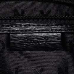 مملوكة مسبقًا DKNY Black/Grey Coated Canvas Ava Zip Crossbody Bag