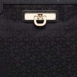Pre Owned DKNY Black Signature Canvas Chain Shoulder Bag