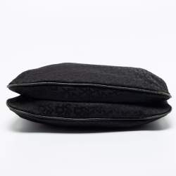 Pre Owned DKNY Black Signature Canvas Chain Shoulder Bag