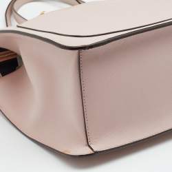 Pre Owned DKNY Light Pink Leather Large Bryant Top Zip Tote