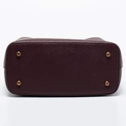 Pre Owned DKNY Burgundy Leather Bucket Bag