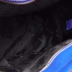 Pre Owned حقيبة دي كي إن واي جلد أزرق يد علوية