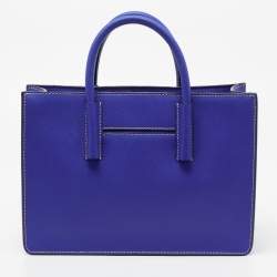 Pre Owned حقيبة دي كي إن واي جلد أزرق يد علوية