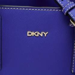 Pre Owned حقيبة دي كي إن واي جلد أزرق يد علوية