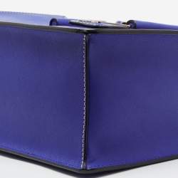 Pre Owned حقيبة دي كي إن واي جلد أزرق يد علوية