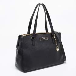 Pre Owned DKNY Black Saffiano Leather Tote