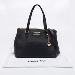 Pre Owned DKNY Black Saffiano Leather Tote