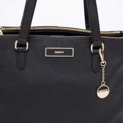 Pre Owned DKNY Black Saffiano Leather Tote