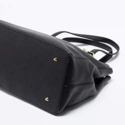 Pre Owned DKNY Black Saffiano Leather Tote