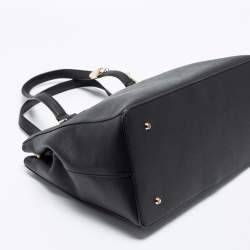 Pre Owned DKNY Black Saffiano Leather Tote