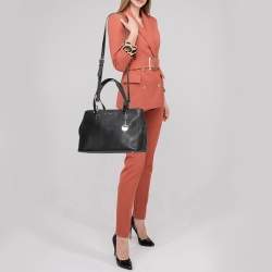 Pre Owned DKNY Black Saffiano Leather Tote