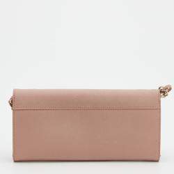 Pre Owned DKNY Beige Leather Wallet On Chain