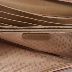 Pre Owned DKNY Beige Leather Wallet On Chain