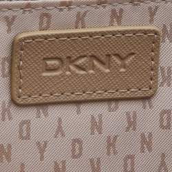 Pre Owned DKNY Beige Leather Wallet On Chain