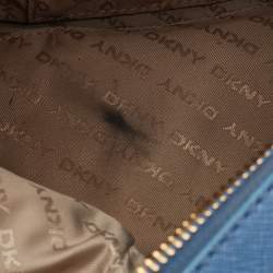 Pre Owned DKNY Blue Saffiano Leather Satchel