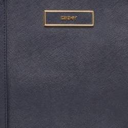 Pre Owned حقيبة يد توتس دي كي إن واي جلد أسود سحاب علوي 