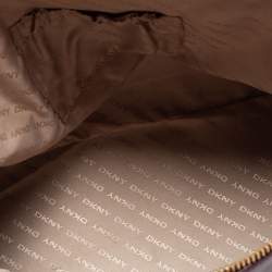 مملوكة مسبقًا DKNY Burgundy/Black Leather Logo Satchel