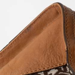 Pre Owned DKNY Beige/Tan Signature Canvas and Leather Tote