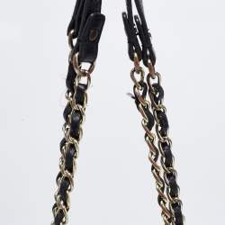 Pre Owned DKNY Black Leather Chain Shoulder Bag