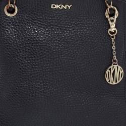 Pre Owned DKNY Black Leather Chain Shoulder Bag