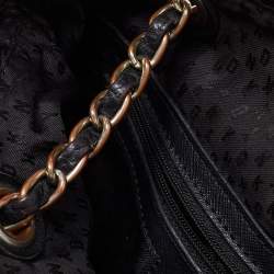 Pre Owned DKNY Black Leather Chain Shoulder Bag