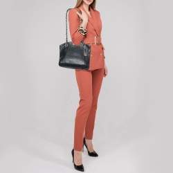 Pre Owned DKNY Black Leather Chain Shoulder Bag