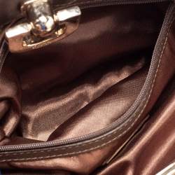 Pre Owned DKNY Blue Croc Embossed Leather Shoulder Bag