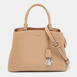 Pre Owned DKNY Beige Leather Paige Dome Satchel