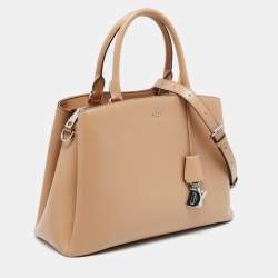 Pre Owned DKNY Beige Leather Paige Dome Satchel