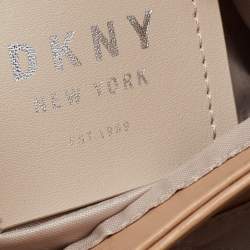Pre Owned DKNY Beige Leather Paige Dome Satchel