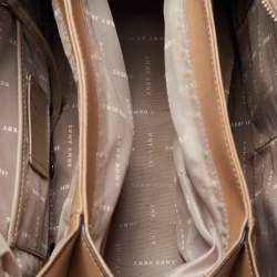 Pre Owned DKNY Beige Leather Paige Dome Satchel