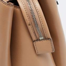 Pre Owned DKNY Beige Leather Paige Dome Satchel