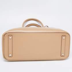 Pre Owned DKNY Beige Leather Paige Dome Satchel