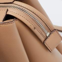 Pre Owned DKNY Beige Leather Paige Dome Satchel