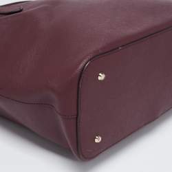 Pre Owned DKNY Burgundy Leather Shopper Tote