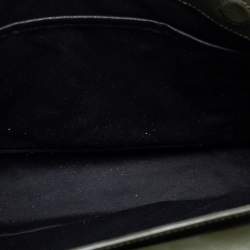 Pre Owned DKNY Olive Green Leather Large Bryant Park Chain Tote