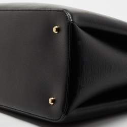 Pre Owned DKNY Black Leather Paige Satchel