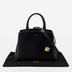 Pre Owned DKNY Black Leather Paige Satchel