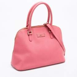 Pre Owned DKNY Pink Leather Dome Satchel