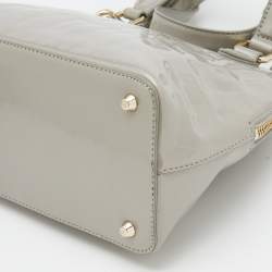 Pre Owned DKNY Grey PVC Monogram Embossed Satchel