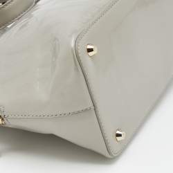 Pre Owned DKNY Grey PVC Monogram Embossed Satchel