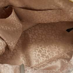 Pre Owned DKNY Grey PVC Monogram Embossed Satchel