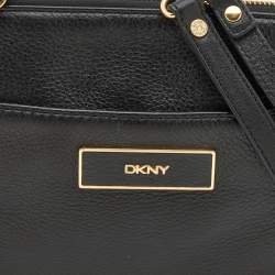 Pre Owned DKNY Black Leather Shoulder Bag