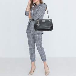 Pre Owned DKNY Black Saffiano Leather Bryant Park Shoulder Bag